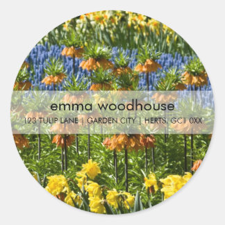 Sticker Rond Fritillaria Imperialis & Daffodils DSC0811