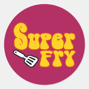 Sticker Rond Friture superbe (Blaxploitation drôle)