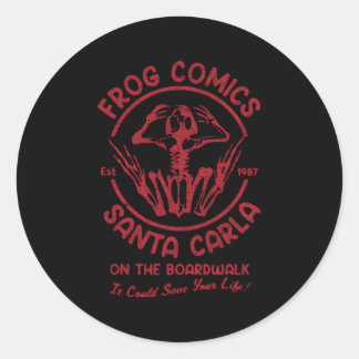 Sticker Rond Frog Comics Père Noël Carla Sur La Promenade