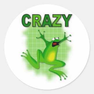STICKER ROND FROG CRAZY