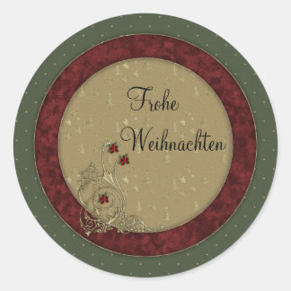 Sticker Rond Frohe Weihnachten