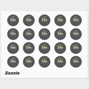 Sticker Rond Frohe Weihnachten Joyeux Noël Lustig Pinguine