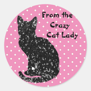 Sticker Rond "From the Crazy Cat Lady" Enveloppe Sealers