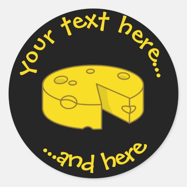 Sticker Rond Fromage jaune (Devant)