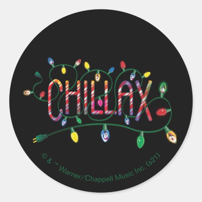 Sticker Rond Frosty the Snowman™ | Lumières de vacances "Chilla (Devant)