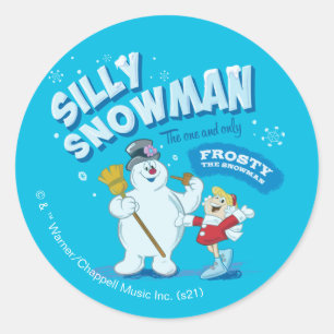 Sticker Rond Frosty the Snowman™ "Silly Snowman"