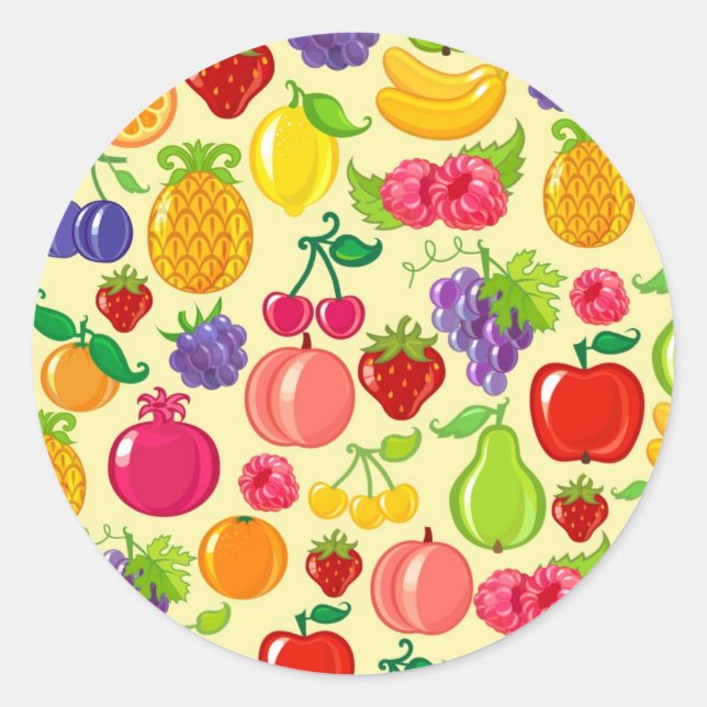 Sticker Rond Fruit (Devant)