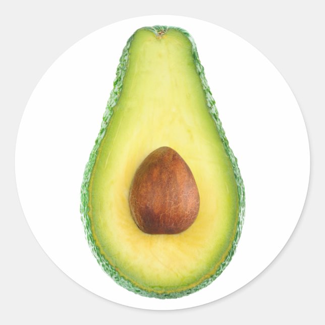 Sticker Rond Fruit d'avocat coupé (Devant)