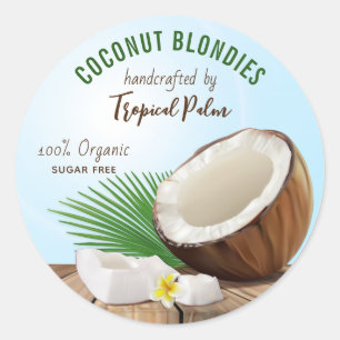 Sticker Rond Fruit de coco