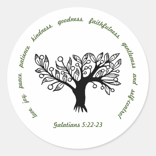 Sticker Rond Fruit de l'Esprit (Devant)