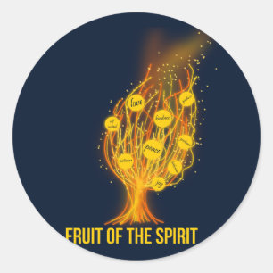 Sticker Rond Fruit de l'esprit - 5h22 de Galatians - 23