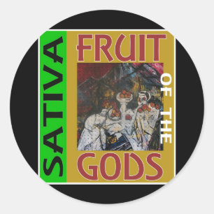 STICKER ROND FRUIT DES DIEUX SATIVA