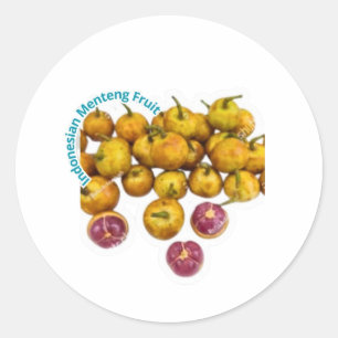 Sticker Rond Fruit Exotique Rare de Menteng - H Tropical Indoné