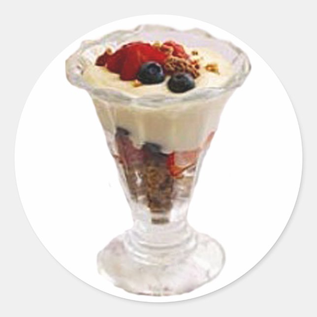 Sticker Rond Fruit italien Sundae (Devant)
