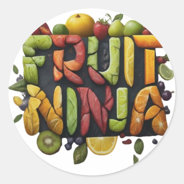 Sticker Rond Fruit Ninja (Devant)