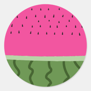 Sticker Rond Fruit Watermelon
