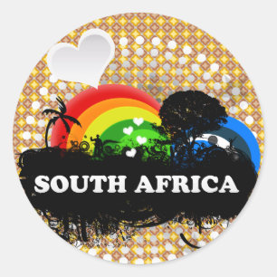 Sticker Rond Fruité mignonne Afrique du Sud