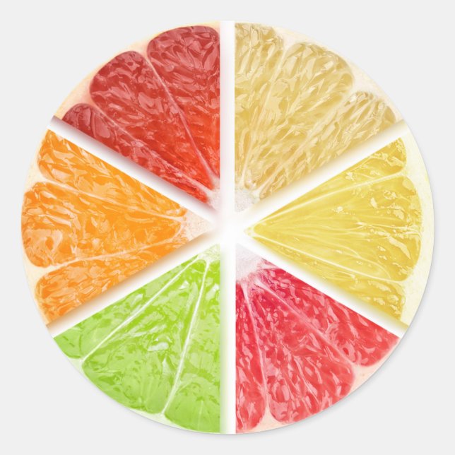 Sticker Rond Fruits d'agrumes (Devant)