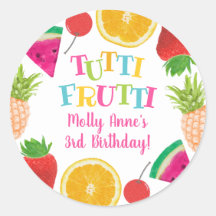 Fruits d'aquarelle Cute Tutti Fruits d'anniversair