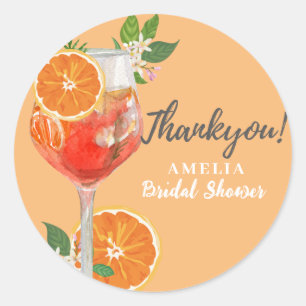 Sticker Rond Fruits de citron aquarelle Fête de mariage 