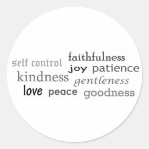 Sticker Rond Fruits de l'Esprit, Galates 5:22-23