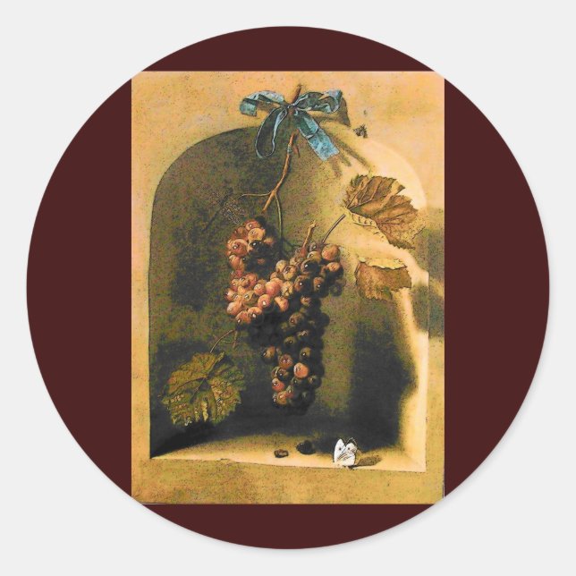 Sticker Rond FRUITS DE SAISON -PROSPÉRITÉ HANGÉE RAISONS Rustiq (Devant)