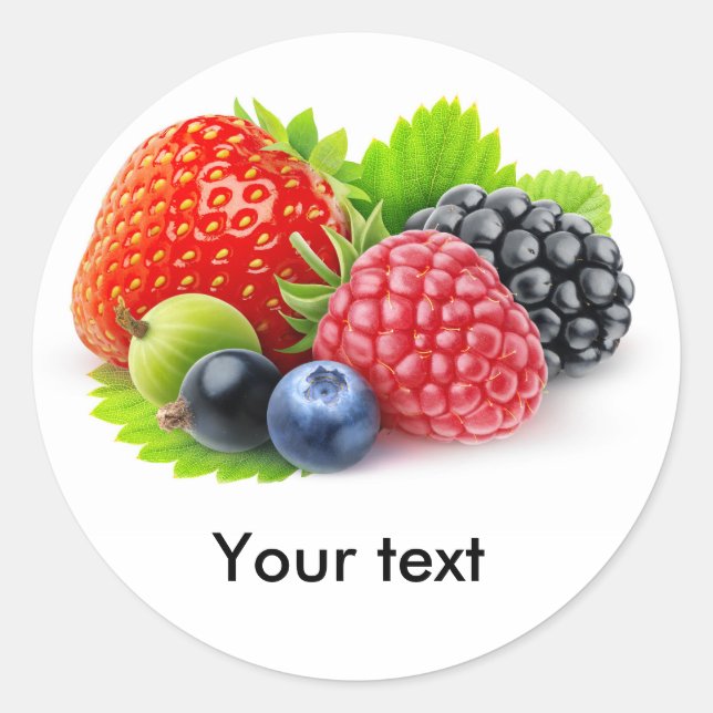Sticker Rond Fruits frais (Devant)