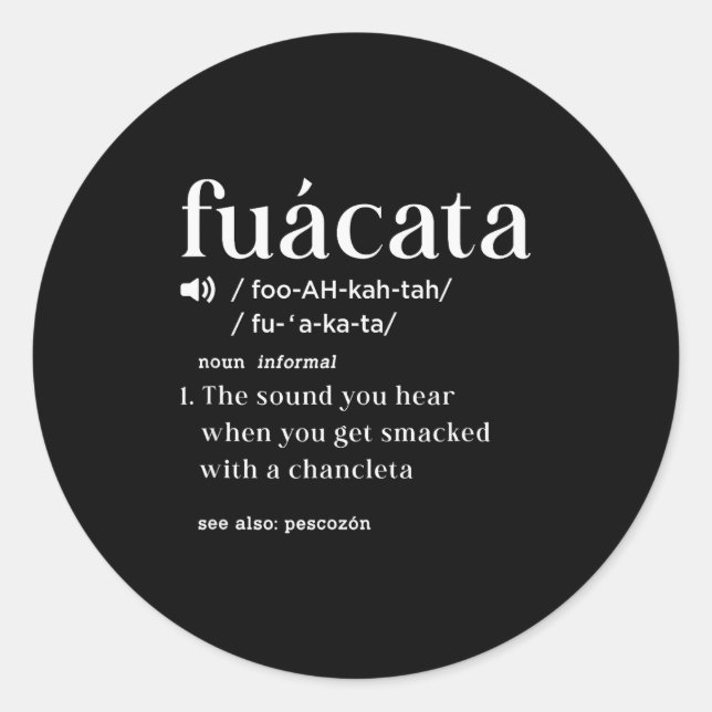 Sticker Rond Fuacata Definition Funny Cuban Miami Cuban Cuba Hi (Devant)