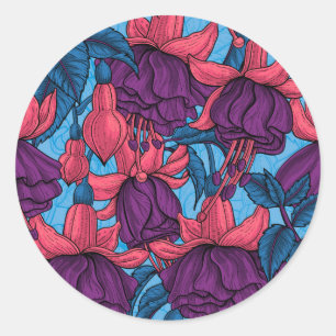 Sticker Rond Fuchsia
