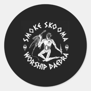 Sticker Rond Fumée Skooma adoration Daedra
