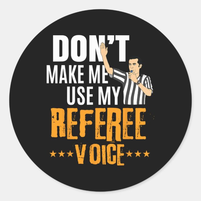 Sticker Rond Fun Basketball Réf Hoops - Basketball Arbitre (Devant)