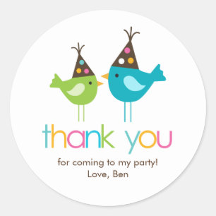 Sticker Rond Fun Birthday Party