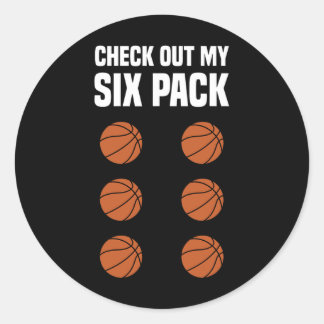 Sticker Rond Fun Bysketbyll Six Pack Bysketbyll Player
