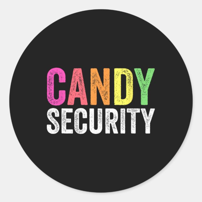 Sticker Rond Fun Candy Sécurité Costume d'Halloween (Devant)