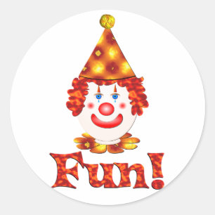 Sticker Rond Fun clown