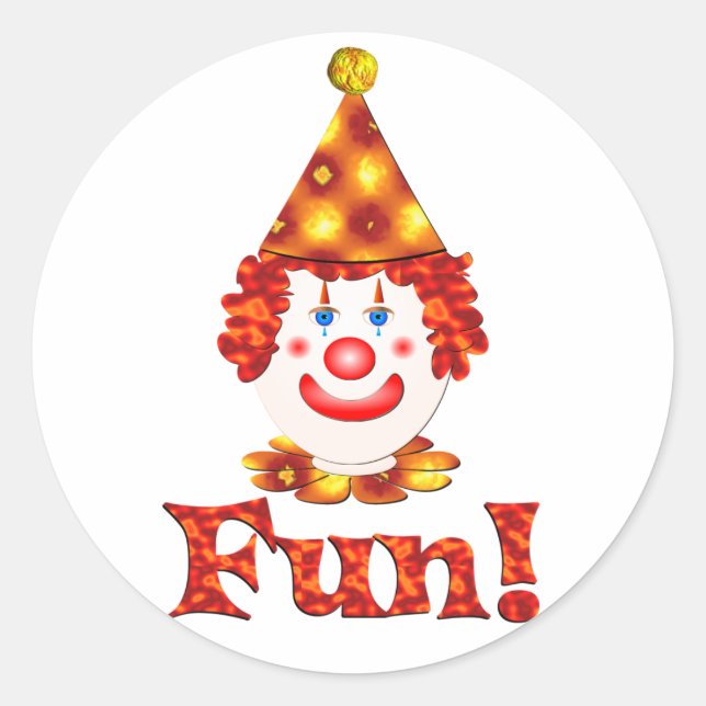 Sticker Rond Fun clown (Devant)