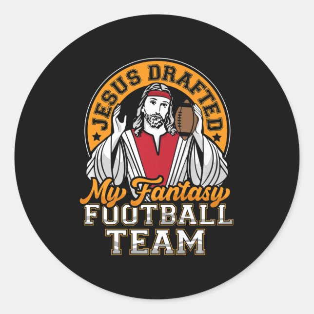 Sticker Rond Fun Imaginaire Football Jésus A Rédaction Mon Équi (Devant)