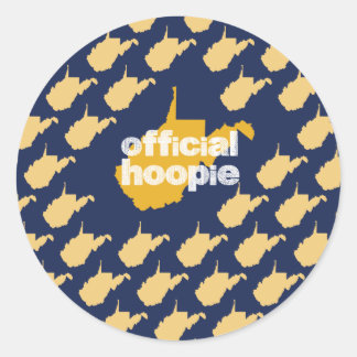 Sticker Rond Fun officiel West Virginia Hoopy