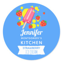 Fun Pink Popsicle et fraises Cuisine