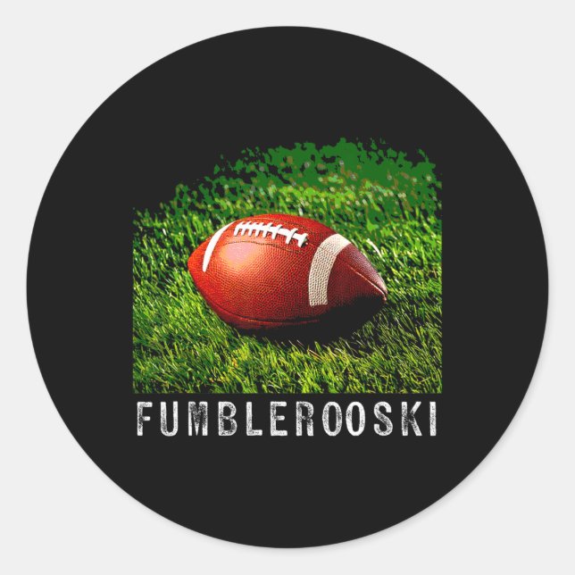 Sticker Rond Funky Fumblerooski Football C'Est Life Athlete Spo (Devant)