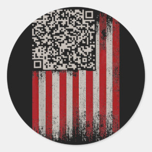 Sticker Rond Funky Qr Trump Dancing Code