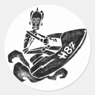 Sticker Rond Funky Sea-Doo