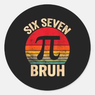 Sticker Rond Funny 3.14 67 6 7 meme design cute math nerd gen z