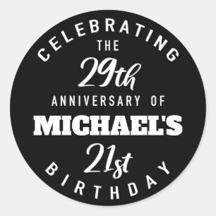 Sticker Rond Funny 50e anniversaire Personnalisé