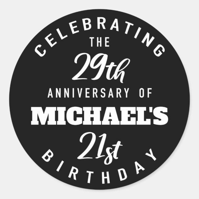 Sticker Rond Funny 50e anniversaire Personnalisé (Devant)