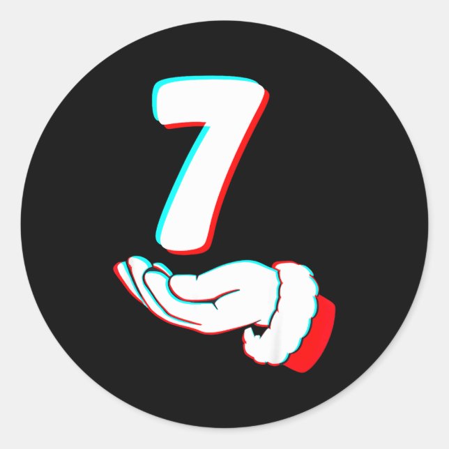 Sticker Rond Funny 67 Six Seven Meme Couple Matching Christmas  (Devant)