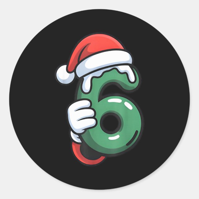 Sticker Rond Funny 67 Six Seven Meme Couple Matching Christmas  (Devant)