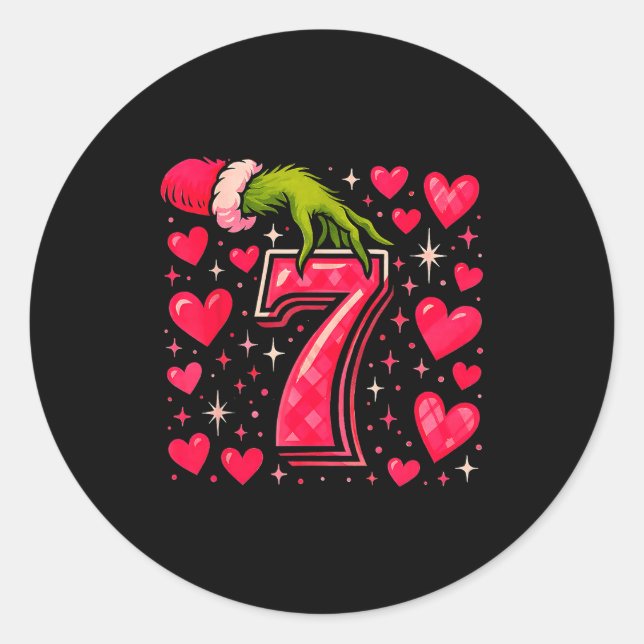 Sticker Rond Funny 67 Valentine Meme Couple Matching Love  (Devant)