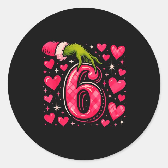 Sticker Rond Funny 67 Valentine Meme Couple Matching Love  (Devant)