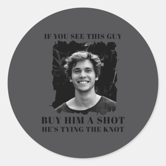 Sticker Rond Funny Bachelor Party Mens  (Devant)